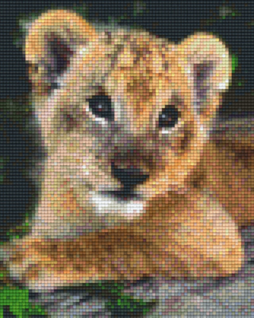 Baby Cub Four [4] Baseplate PixelHobby Mini-mosaic Art Kit image 0